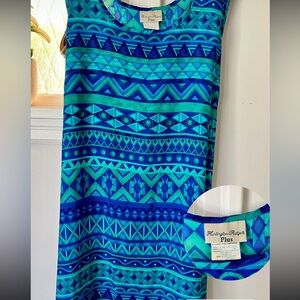 Huntington Ridge Blue Geometric Dress